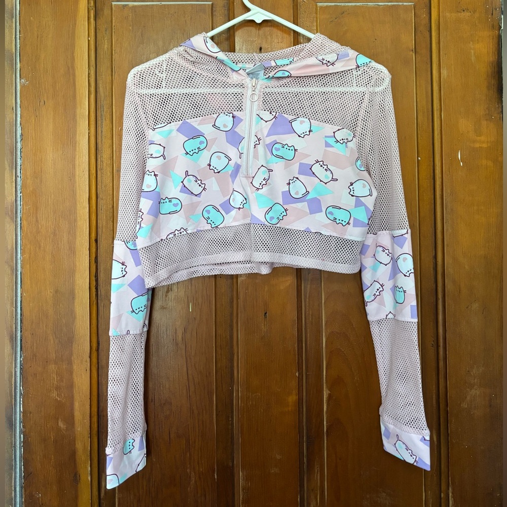 Pusheen Purple and Blue Crop Top